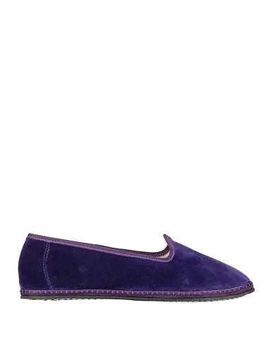 Dark purple Velvet Loafers