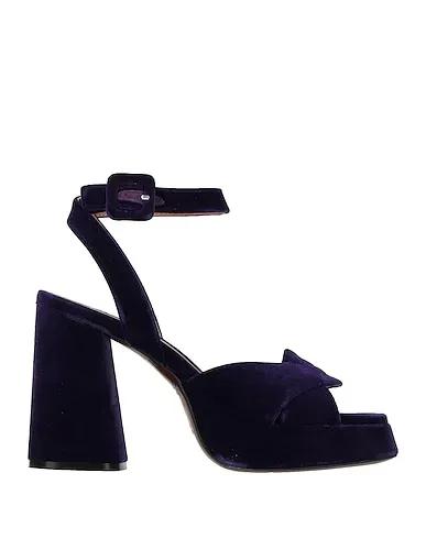 Dark purple Velvet Sandals