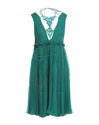 Deep jade Chiffon Midi dress