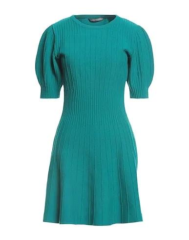 Deep jade Knitted Short dress