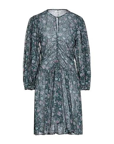 Deep jade Plain weave Midi dress