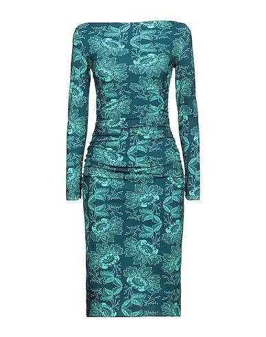 Deep jade Synthetic fabric Midi dress