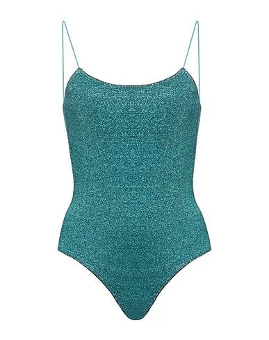Deep jade Synthetic fabric One-piece swimsuits
