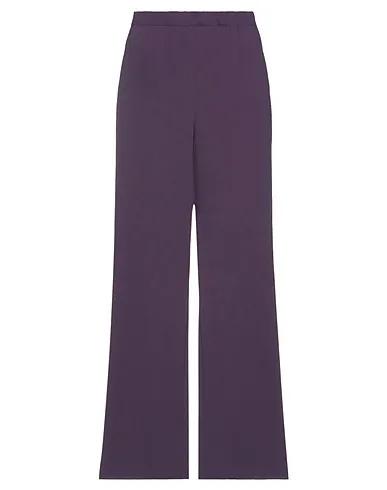 Deep purple Crêpe Casual pants