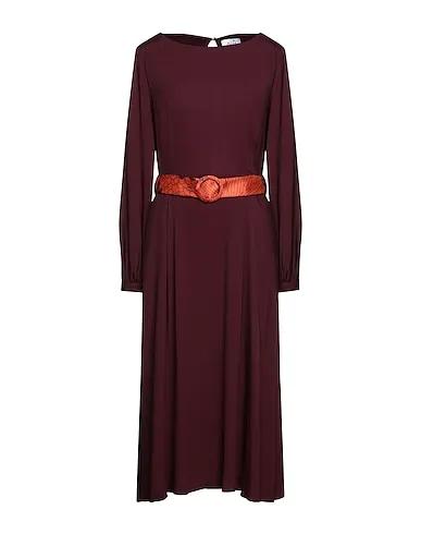Deep purple Crêpe Midi dress