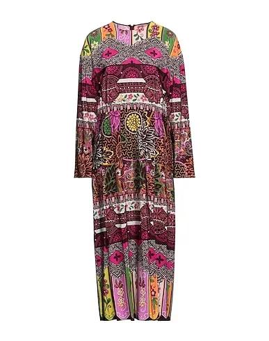 Deep purple Crêpe Midi dress