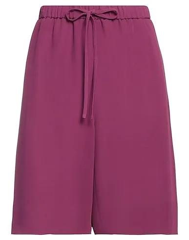 Deep purple Crêpe Shorts & Bermuda