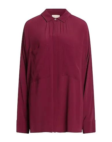 Deep purple Crêpe Solid color shirts & blouses
