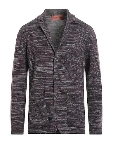 Deep purple Knitted Blazer