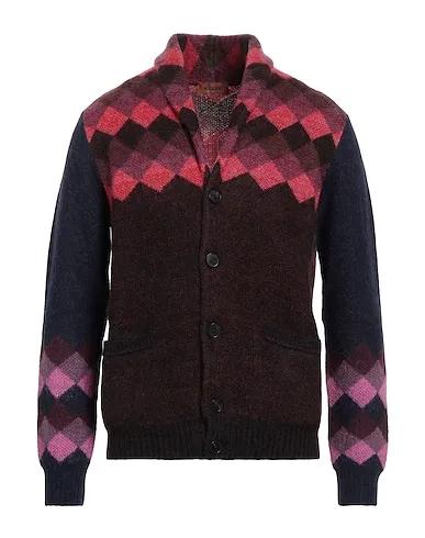 Deep purple Knitted Cardigan