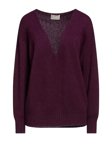 Deep purple Knitted Cashmere blend