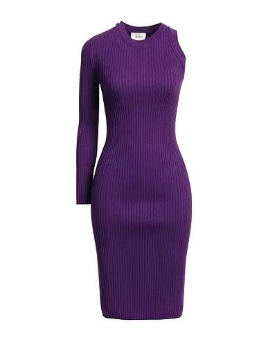 Deep purple Knitted Midi dress