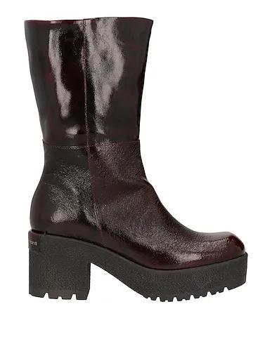 Deep purple Leather Ankle boot