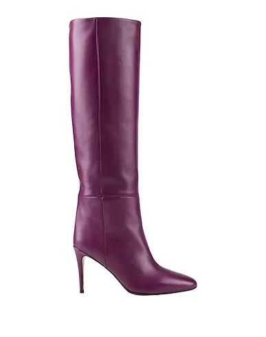 Deep purple Leather Boots
