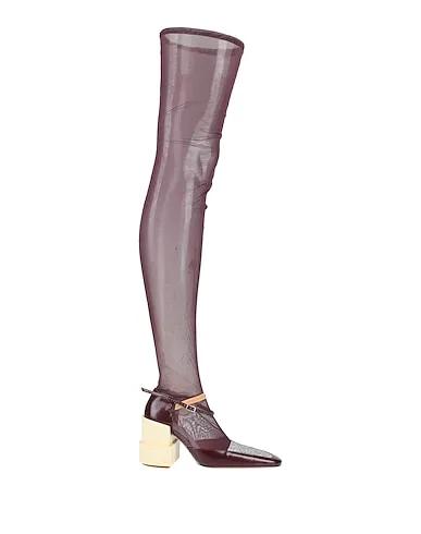 Deep purple Leather Boots