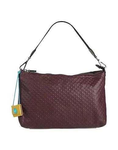 Deep purple Leather Handbag