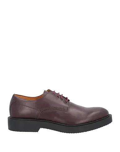 Deep purple Leather Laced shoes