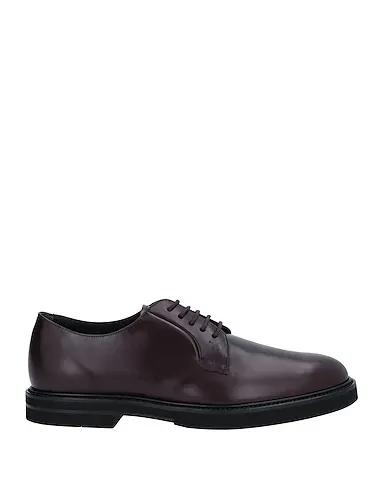 Deep purple Leather Laced shoes