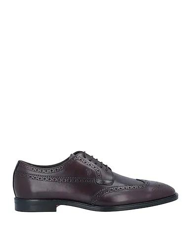 Deep purple Leather Laced shoes