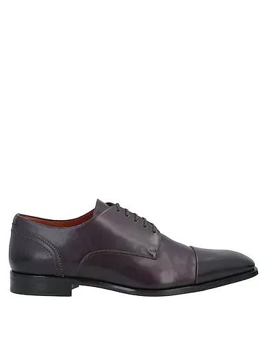 Deep purple Leather Laced shoes