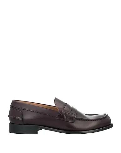 Deep purple Leather Loafers