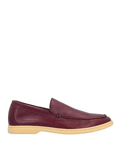 Deep purple Leather Loafers