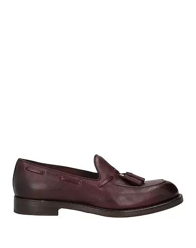 Deep purple Leather Loafers