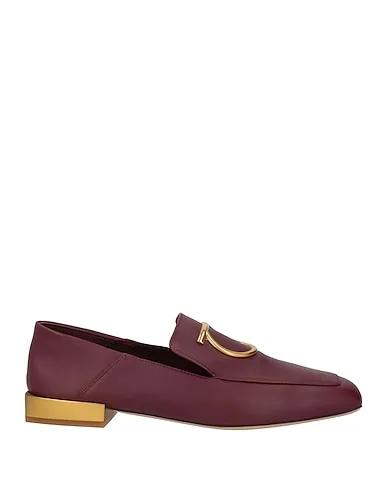 Deep purple Leather Loafers