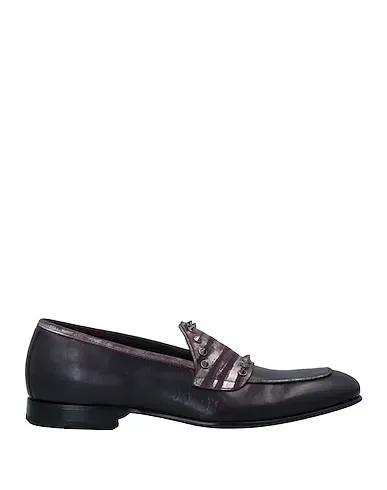 Deep purple Leather Loafers