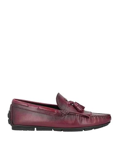 Deep purple Leather Loafers