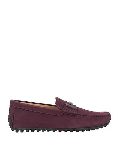 Deep purple Leather Loafers