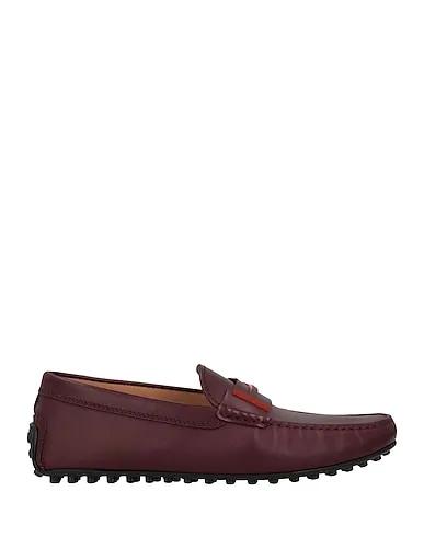 Deep purple Leather Loafers