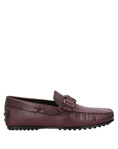 Deep purple Leather Loafers