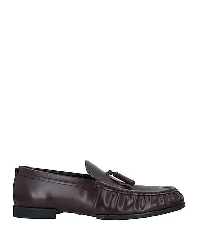 Deep purple Leather Loafers