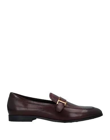 Deep purple Leather Loafers