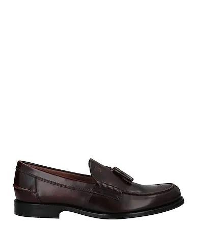 Deep purple Leather Loafers