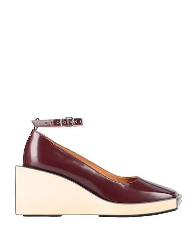 Deep purple Leather Pump