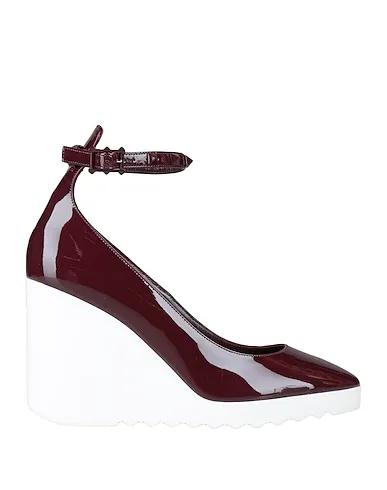 Deep purple Leather Pump