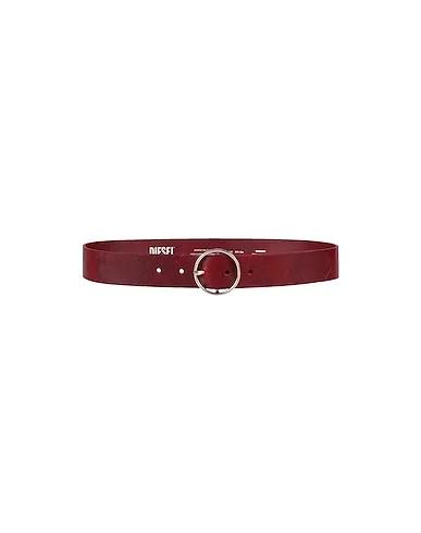 Deep purple Leather Regular belt