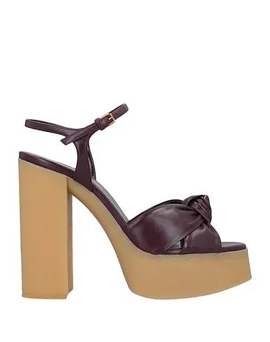 Deep purple Leather Sandals