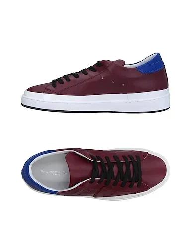 Deep purple Leather Sneakers