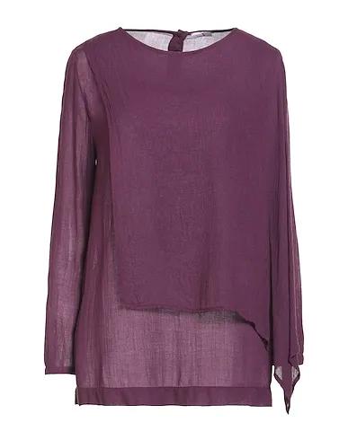 Deep purple Plain weave Blouse