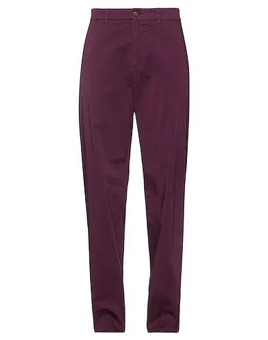 Deep purple Plain weave Casual pants