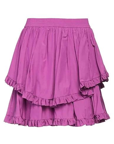 Deep purple Plain weave Mini skirt