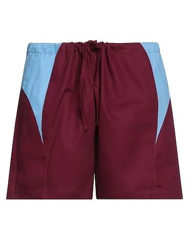 Deep purple Plain weave Shorts & Bermuda