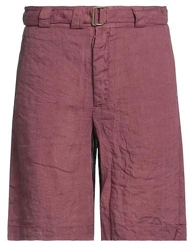 Deep purple Plain weave Shorts & Bermuda
