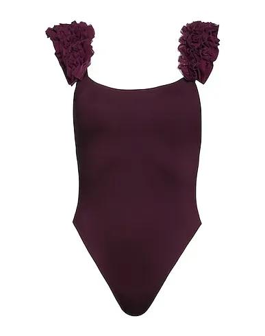 Deep purple Synthetic fabric One-piece swimsuits