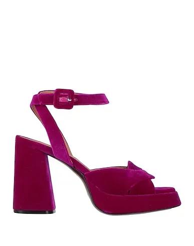 Deep purple Velvet Sandals