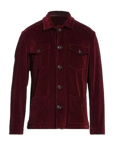 Deep purple Velvet Solid color shirt