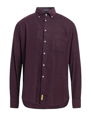 Deep purple Velvet Solid color shirt